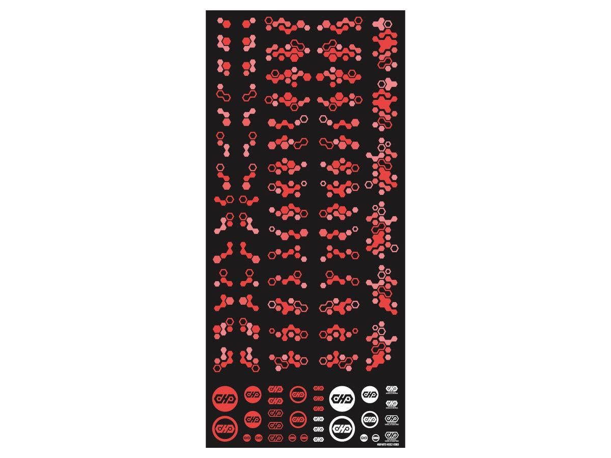 HiQ Parts Hex Camouflage Decal 2 Red (1 sheet) | 4573211375459