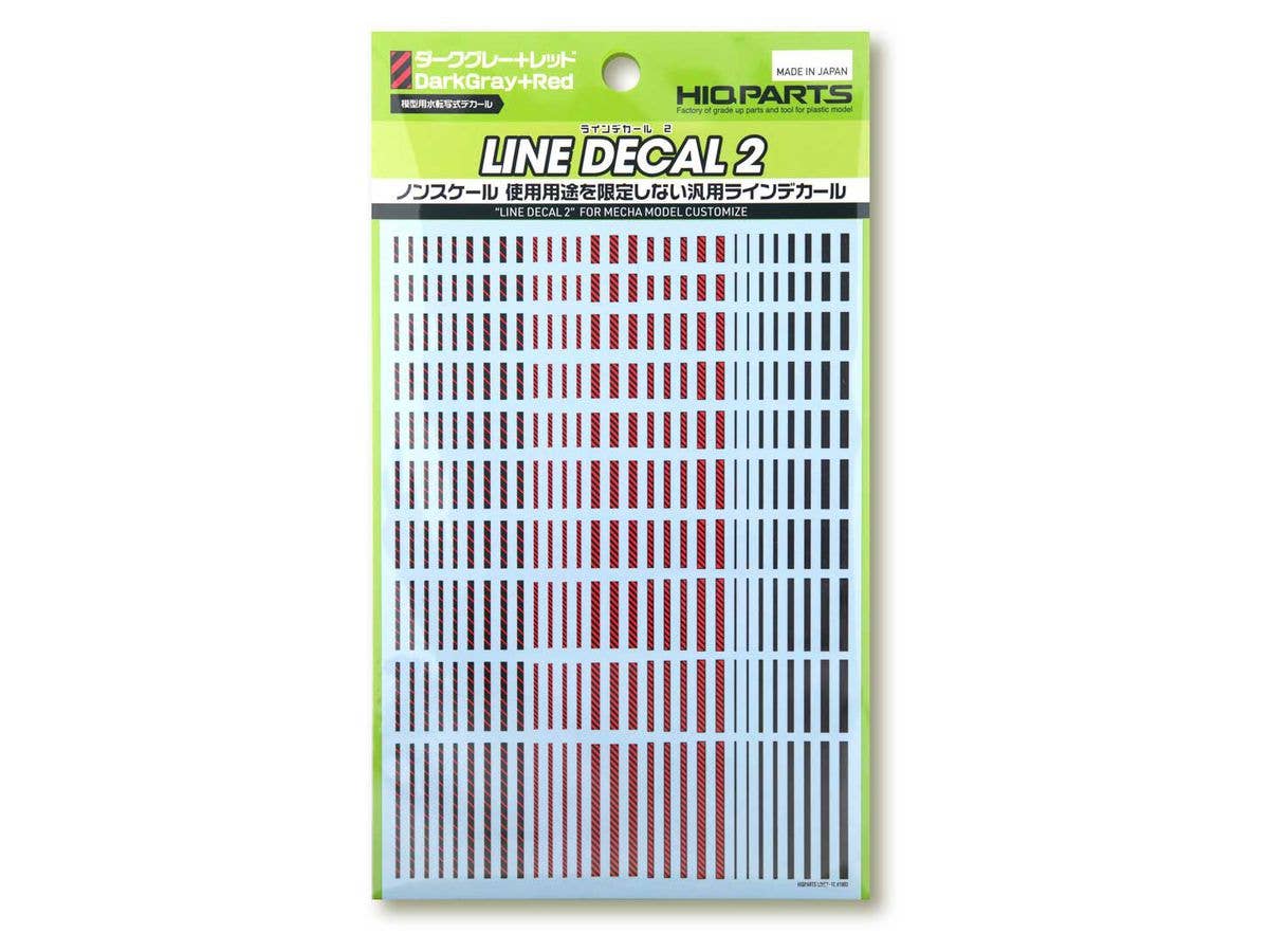 HiQ Parts Line Decal 02 Dark Gray-Red (1pc) | 4573211375015