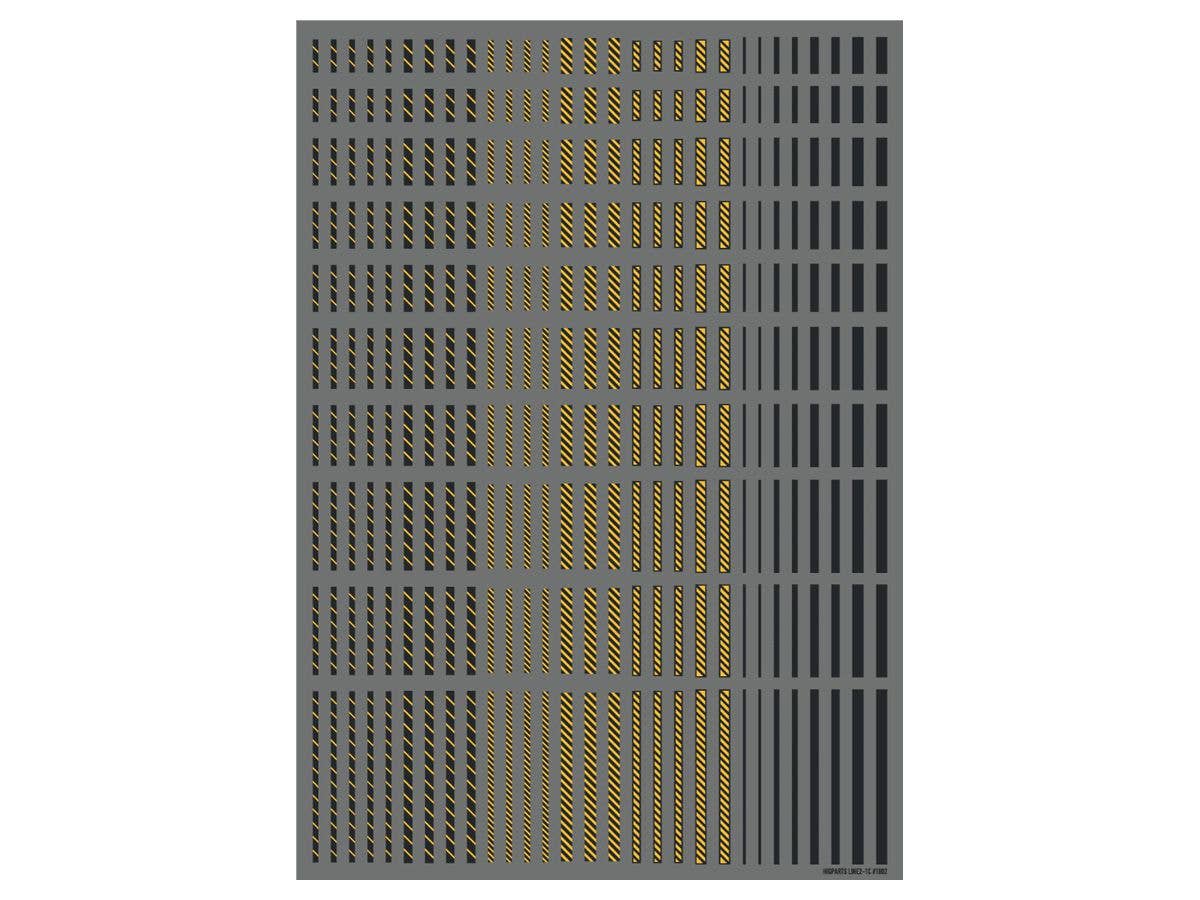 HiQ Parts Line Decal 02 Dark Gray-Yellow (1pc) | 4573211375008