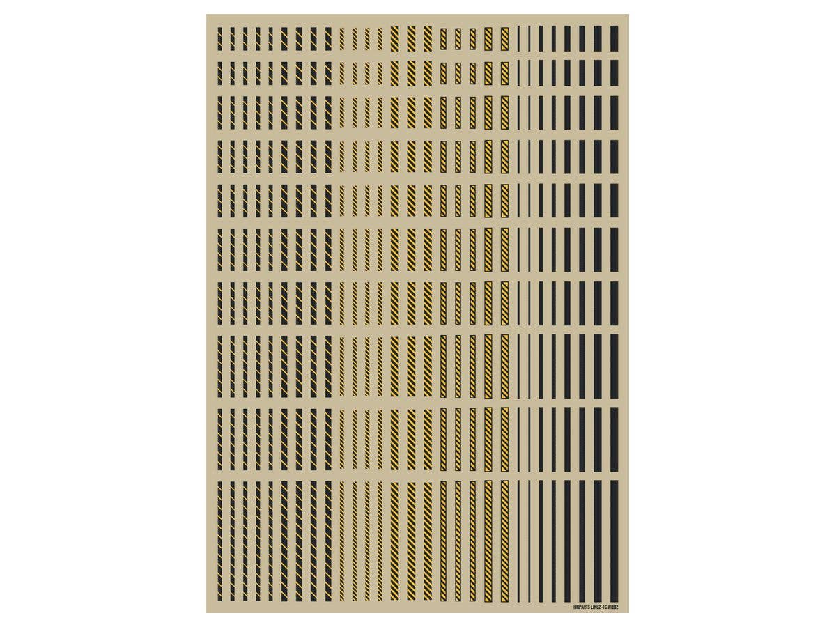 HiQ Parts Line Decal 02 Dark Gray-Yellow (1pc) | 4573211375008