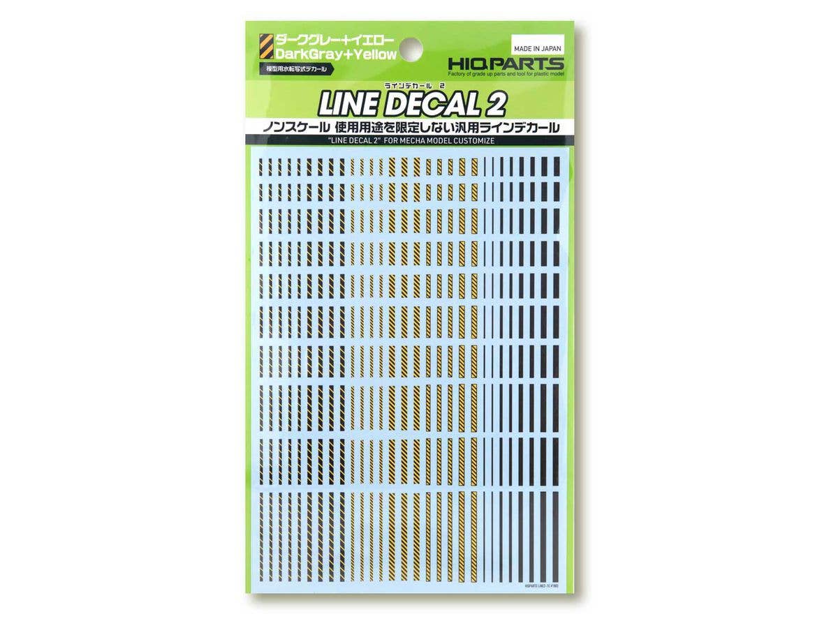 HiQ Parts Line Decal 02 Dark Gray-Yellow (1pc) | 4573211375008