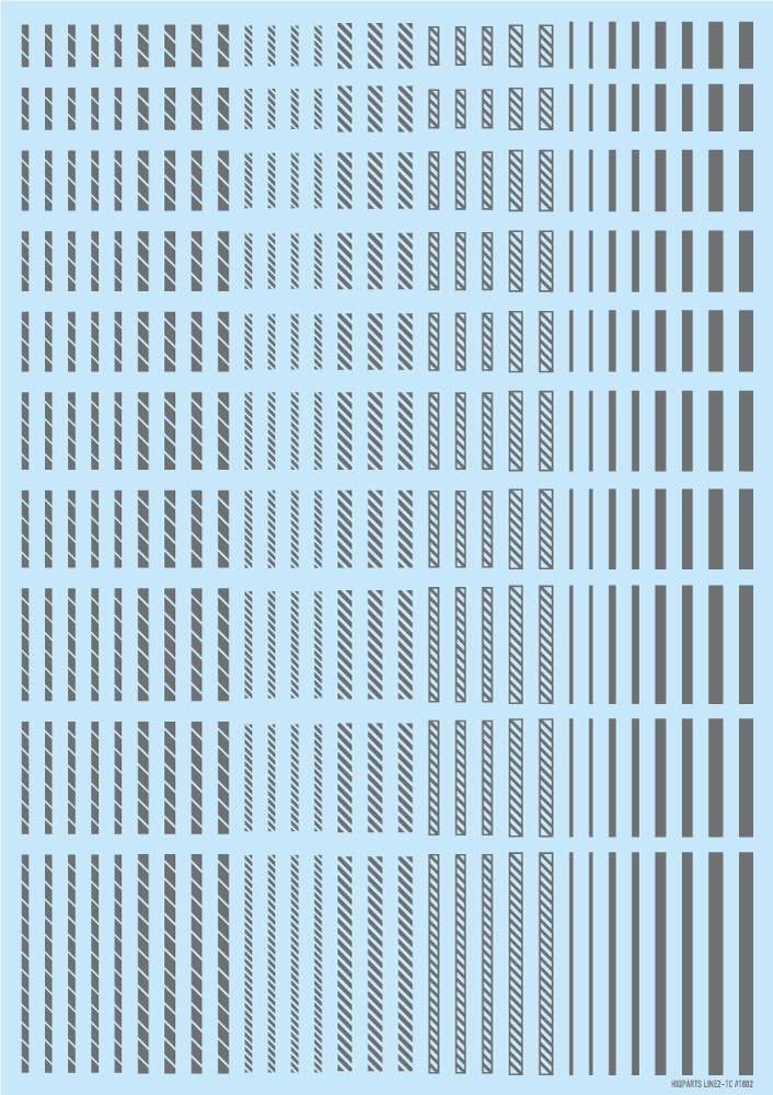 HiQ Parts Line Decal 2 Gray (1pc) | 4573211373776