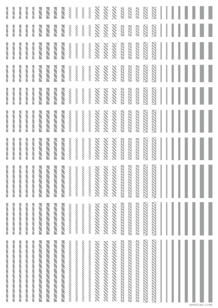 HiQ Parts Line Decal 2 Light Gray (1pc)