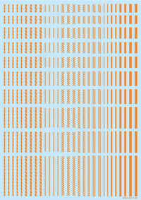 HiQ Parts Line Decal 2 Orange (1pc) | 4573211373752