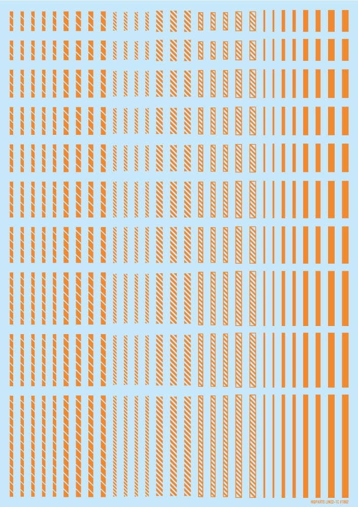 HiQ Parts Line Decal 2 Orange (1pc) | 4573211373752