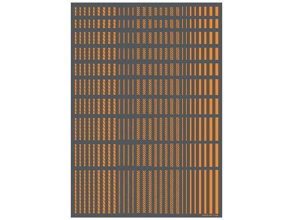 HiQ Parts Line Decal 2 Orange (1pc) | 4573211373752