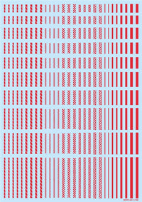 HiQ Parts Line Decal 2 Red (1pc) | 4573211373721