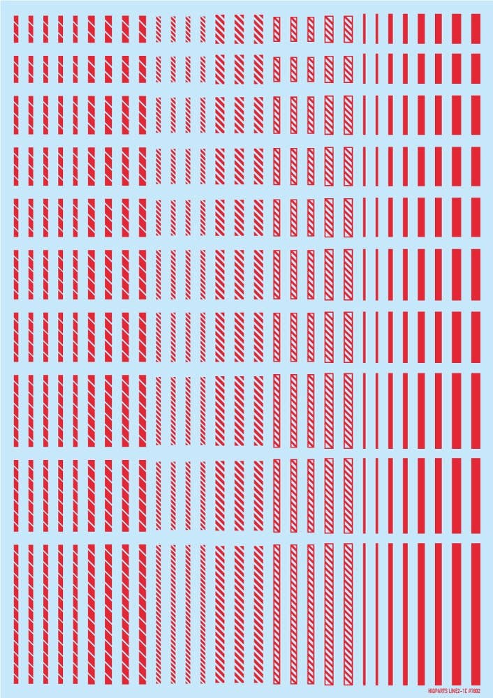 HiQ Parts Line Decal 2 Red (1pc) | 4573211373721