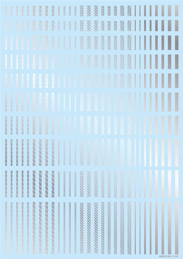HiQ Parts Line Decal 2 Silver (1pc) | 4573211373943