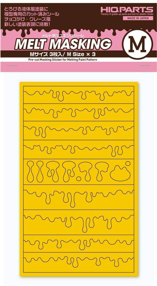 HiQ Parts Pre-cut Masking for Melt Paint Pattern M Size (3pcs) | 4573211375664