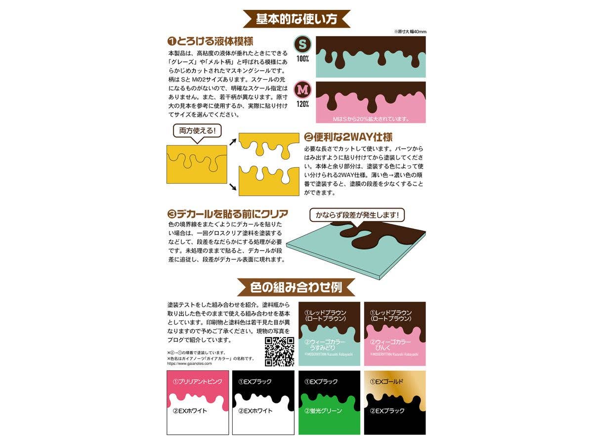 HiQ Parts Pre-cut Masking for Melt Paint Pattern M Size (3pcs) | 4573211375664