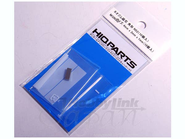 HiQ Parts Neodymium Magnet N52 Square 4mm x 2mm x Height 1mm (10pcs) | 4582370700590