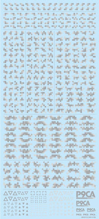 HiQ Parts Pixel Camouflage Decal 2 Cool Gray (1pc) | 4573211373790