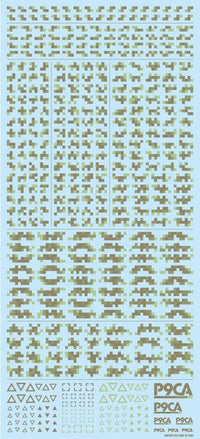 HiQ Parts Pixel Camouflage Decal 2 Forest Camouflage (1pc) | 4573211373868