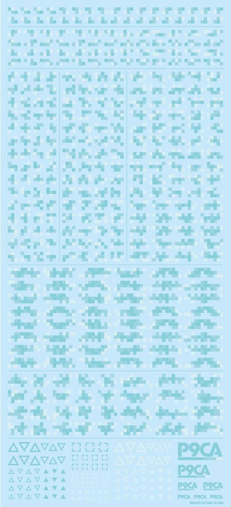 HiQ Parts Pixel Camouflage Decal 2 mint (1pc) | 4573211373837