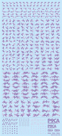 HiQ Parts Pixel Camouflage Decal 2 Purple (1pc) | 4573211373844