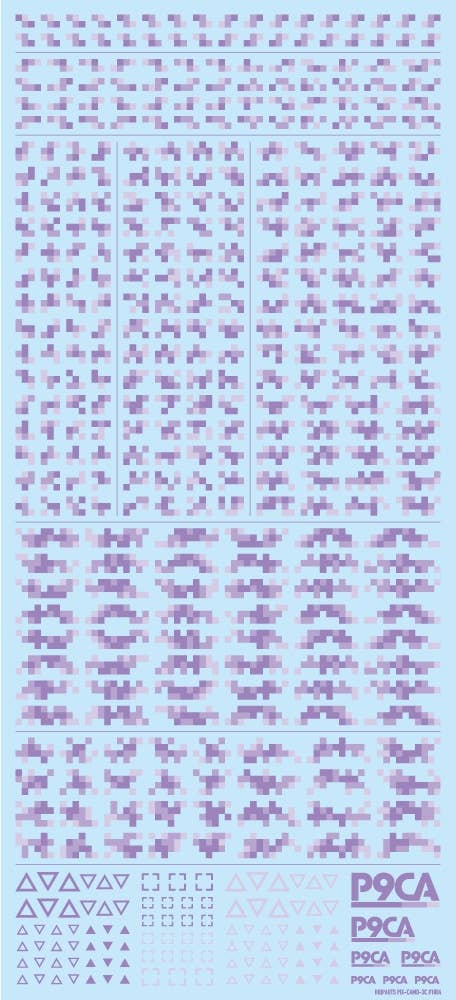 HiQ Parts Pixel Camouflage Decal 2 Purple (1pc) | 4573211373844