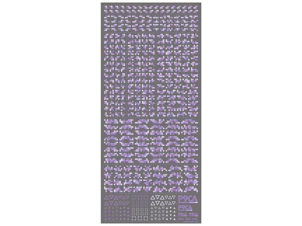 HiQ Parts Pixel Camouflage Decal 2 Purple (1pc) | 4573211373844