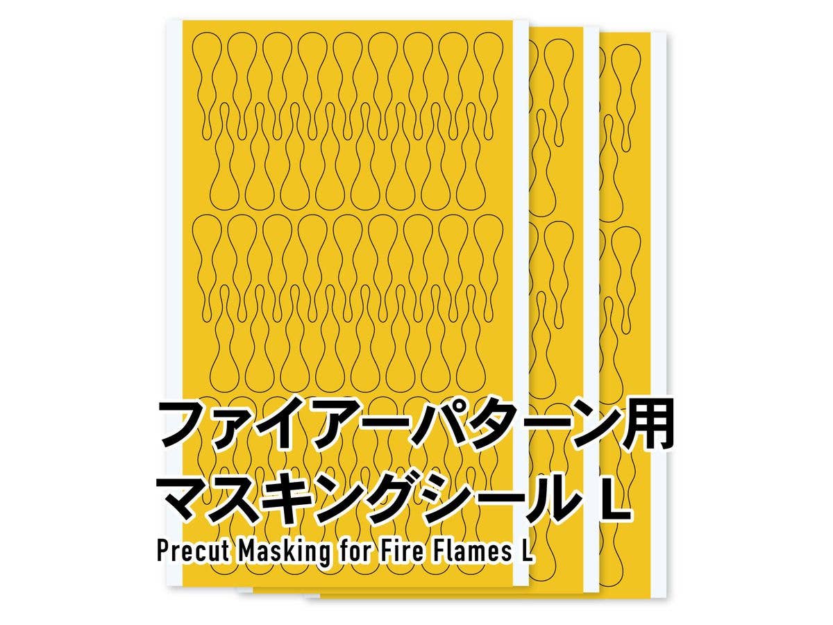 HiQ Parts Precut Masking for Fire Flames L (3pcs) | 4573211377156