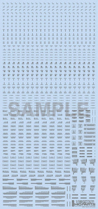 HiQ Parts 1/100 RB01 Caution Decal One Color Gray (1pc) | 4582370708084