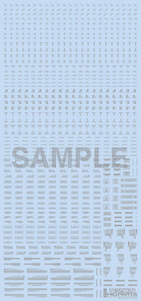 HiQ Parts 1/100 RB01 Caution Decal One Color Light Gray (1pc) | 4582370708091