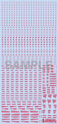 HiQ Parts 1/100 RB01 Caution Decal One Color Red (1pc) | 4582370708107