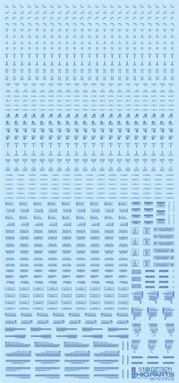HiQ Parts 1/100 RB01 Caution Decal One Color Blue (1pc) | 4573211374889