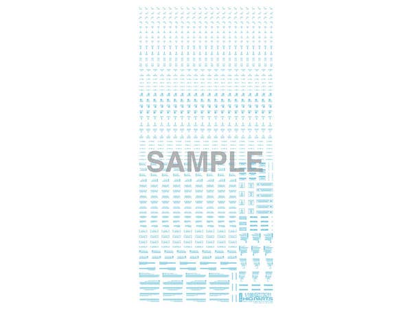 HiQ Parts 1/100 RB01 Caution Decal Pastel Blue (1pc) | 4582370708404