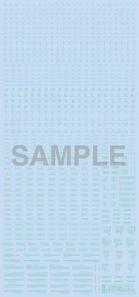 HiQ Parts 1/100 RB01 Caution Decal Pastel Mint (1pc) | 4582370708398