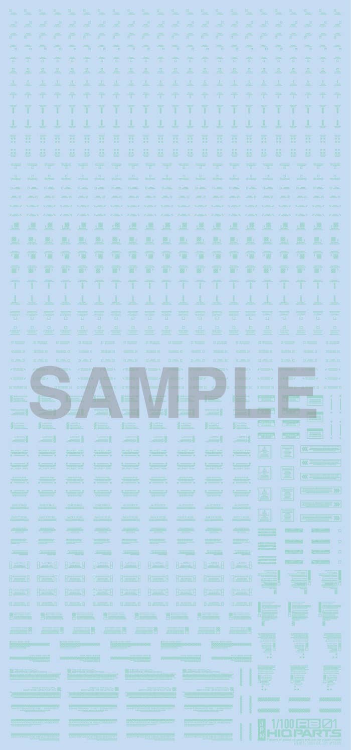 HiQ Parts 1/100 RB01 Caution Decal Pastel Mint (1pc) | 4582370708398