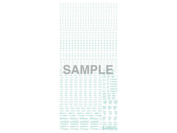 HiQ Parts 1/100 RB01 Caution Decal Pastel Mint (1pc) | 4582370708398