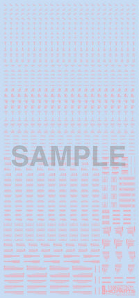 HiQ Parts 1/100 RB01 Caution Decal Pastel Pink (1pc) | 4582370708374