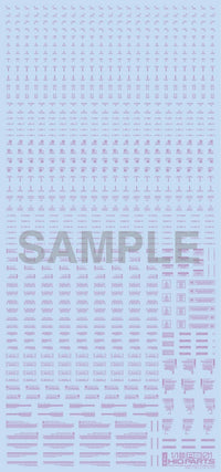 HiQ Parts 1/100 RB01 Caution Decal Pastel violet (1pc) | 4582370708381
