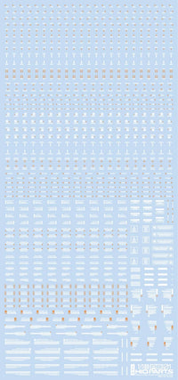 HiQ Parts 1/100 RB01 Caution Decal White & Orange (1pc) | 4582370708039