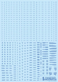 HiQ Parts 1/144 RB01 Caution Decal One Color Blue (1pc) | 4573211374865