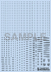 HiQ Parts 1/144 RB01 Caution Decal One Color Dark Gray (1pc) | 4573211371505