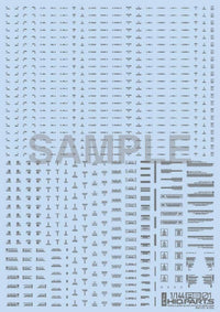 HiQ Parts 1/144 RB01 Caution Decal One Color Gray (1pc) | 4582370707476