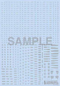HiQ Parts 1/144 RB01 Caution Decal One Color Light Gray (1pc) | 4582370707483