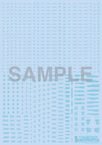 HiQ Parts 1/144 RB01 Caution Decal Pastel Blue (1pc) | 4582370708367