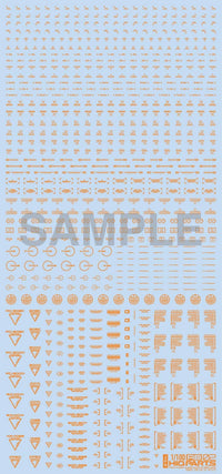 HiQ Parts 1/100 RB02 Caution Decal One Color Orange (1pc) | 4573211371185