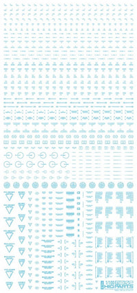 HiQ Parts 1/100 RB02 Caution Decal Pastel Blue (1pc) | 4573211371222