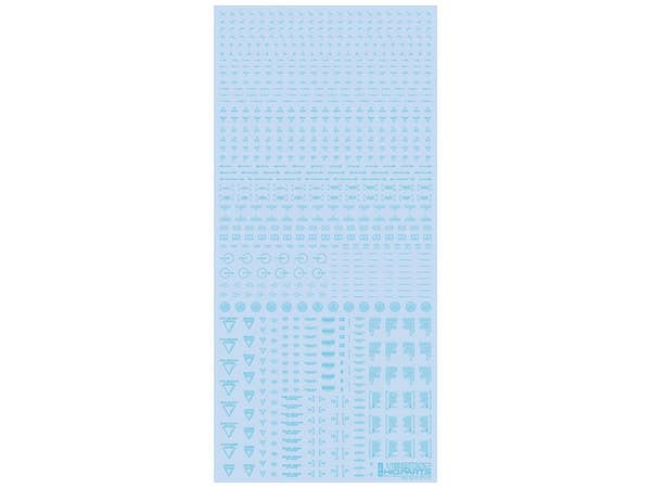 HiQ Parts 1/100 RB02 Caution Decal Pastel Blue (1pc) | 4573211371222
