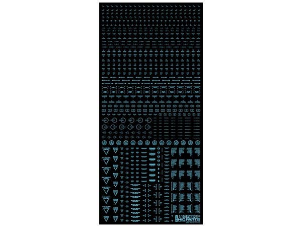 HiQ Parts 1/100 RB02 Caution Decal Pastel Blue (1pc) | 4573211371222