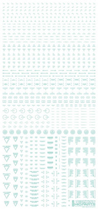 HiQ Parts 1/100 RB02 Caution Decal Pastel Mint (1pc) | 4573211371215