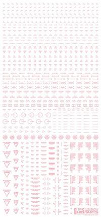 HiQ Parts 1/100 RB02 Caution Decal Pastel Pink (1pc) | 4573211371192
