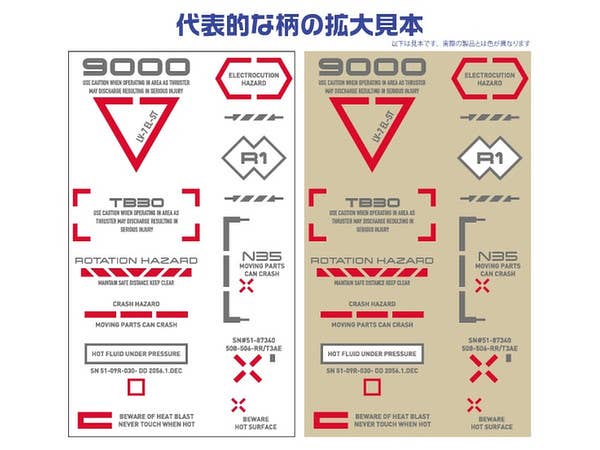 HiQ Parts 1/100 RB02 Caution Decal Red & Gray (1pc) | 4573211371253