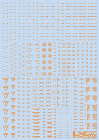 HiQ Parts 1/144 RB02 Caution Decal One Color Orange (1pc) | 4573211371048