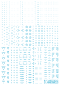HiQ Parts 1/144 RB02 Caution Decal Pastel Blue (1pc) | 4573211371086