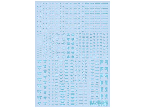 HiQ Parts 1/144 RB02 Caution Decal Pastel Blue (1pc) | 4573211371086