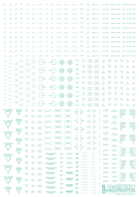 HiQ Parts 1/144 RB02 Caution Decal Pastel Mint (1pc) | 4573211371079